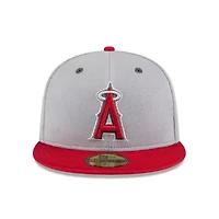MLB Gray/Red Los Angeles Angels 2025 Batting Practice 59FIFTY Fitted Hat