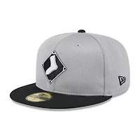 Chicago White Sox MLB Gray/Black 2025 Batting Practice 59FIFTY Fitted Hat