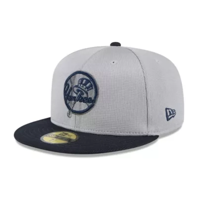 MLB Gray/Navy New York Yankees 2025 Batting Practice 59FIFTY Fitted Hat