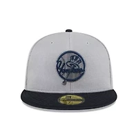 MLB Gray/Navy New York Yankees 2025 Batting Practice 59FIFTY Fitted Hat