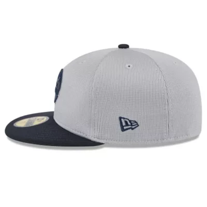 MLB Gray/Navy New York Yankees 2025 Batting Practice 59FIFTY Fitted Hat