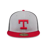 MLB Gray/Red Texas Rangers 2025 Batting Practice 59FIFTY Fitted Hat
