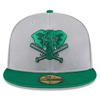 Oakland Athletics MLB Gray/Green 2025 Batting Practice 59FIFTY Fitted Hat