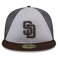 MLB Gray/Brown San Diego Padres 2025 Batting Practice 59FIFTY Fitted Hat