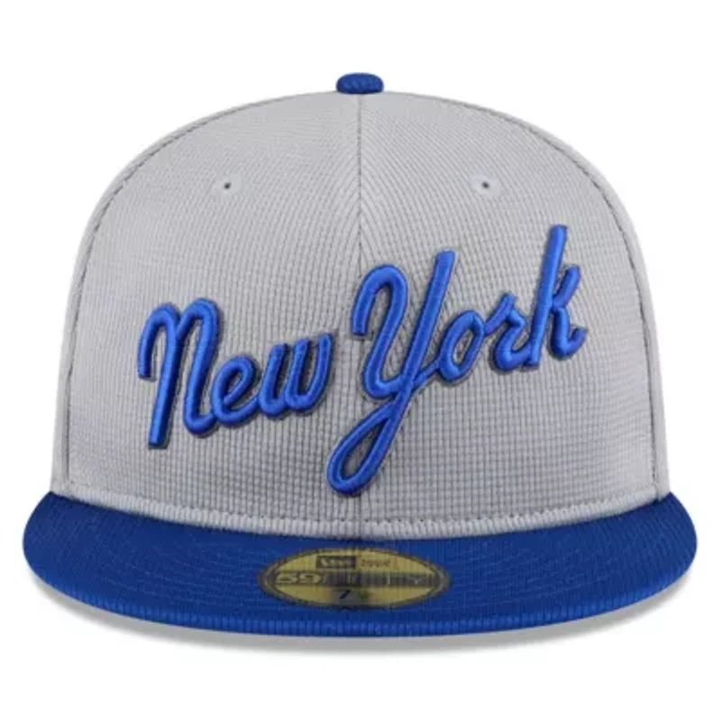 MLB Gray/Royal New York Mets 2025 Batting Practice 59FIFTY Fitted Hat