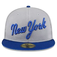 MLB Gray/Royal New York Mets 2025 Batting Practice 59FIFTY Fitted Hat