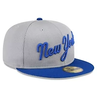 MLB Gray/Royal New York Mets 2025 Batting Practice 59FIFTY Fitted Hat