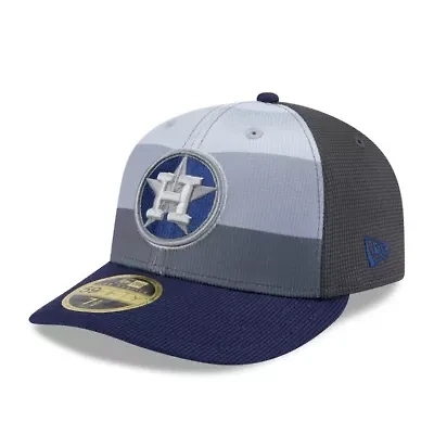 MLB Gray/Navy Houston Astros 2025 Batting Practice Low 59FIFTY Fitted Hat