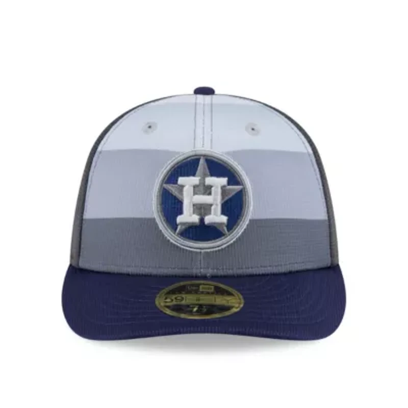 MLB Gray/Navy Houston Astros 2025 Batting Practice Low 59FIFTY Fitted Hat