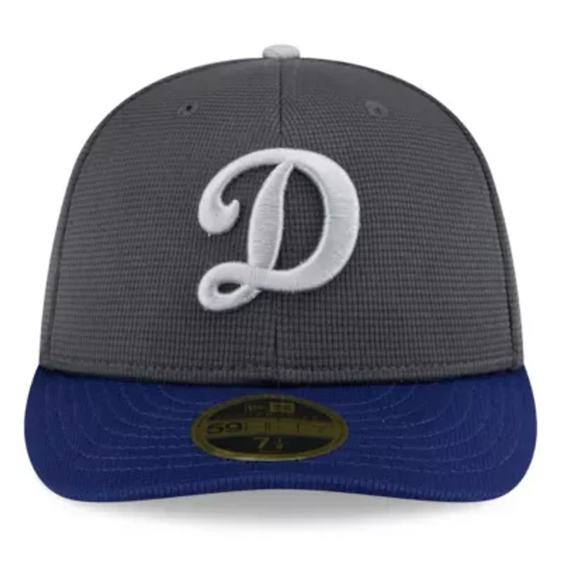 MLB Gray/Royal Los Angeles Dodgers 2025 Batting Practice Low 59FIFTY Fitted Hat