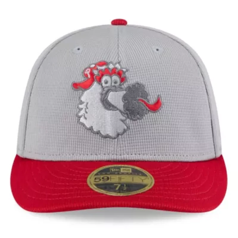 MLB Gray/Red Philadelphia Phillies 2025 Batting Practice Low 59FIFTY Fitted Hat