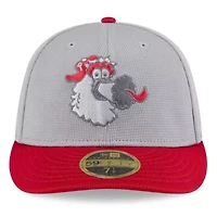 MLB Gray/Red Philadelphia Phillies 2025 Batting Practice Low 59FIFTY Fitted Hat