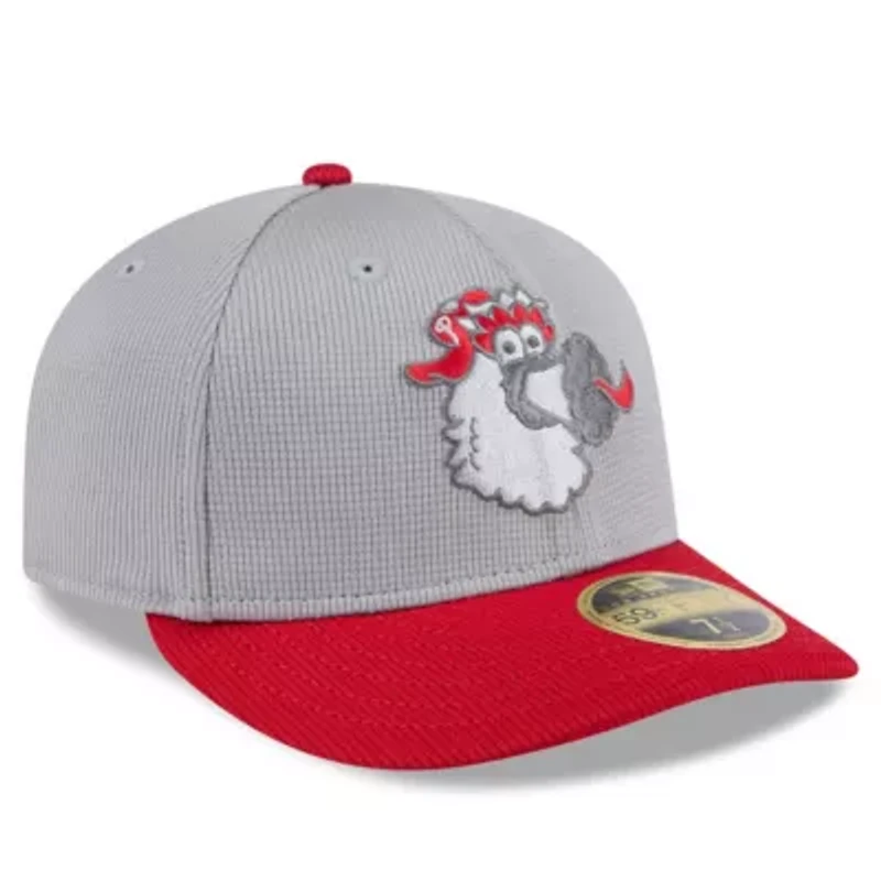 MLB Gray/Red Philadelphia Phillies 2025 Batting Practice Low 59FIFTY Fitted Hat