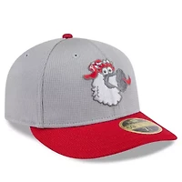 MLB Gray/Red Philadelphia Phillies 2025 Batting Practice Low 59FIFTY Fitted Hat