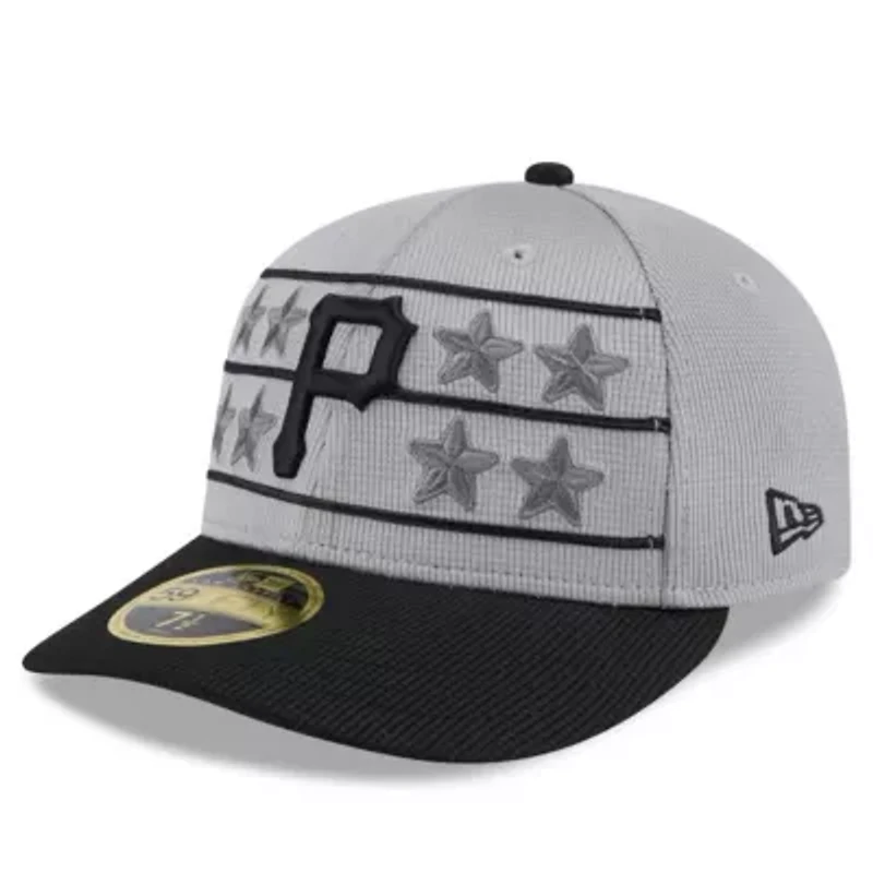 MLB Gray/Black Pittsburgh Pirates 2025 Batting Practice Low 59FIFTY Fitted Hat