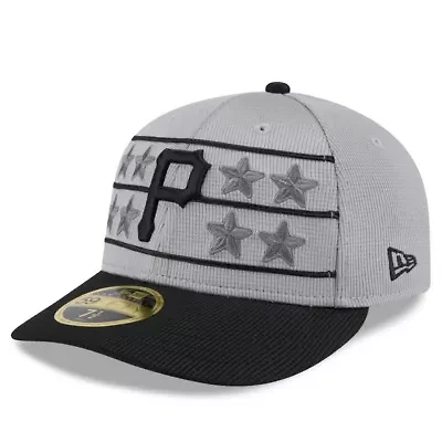 MLB Gray/Black Pittsburgh Pirates 2025 Batting Practice Low 59FIFTY Fitted Hat