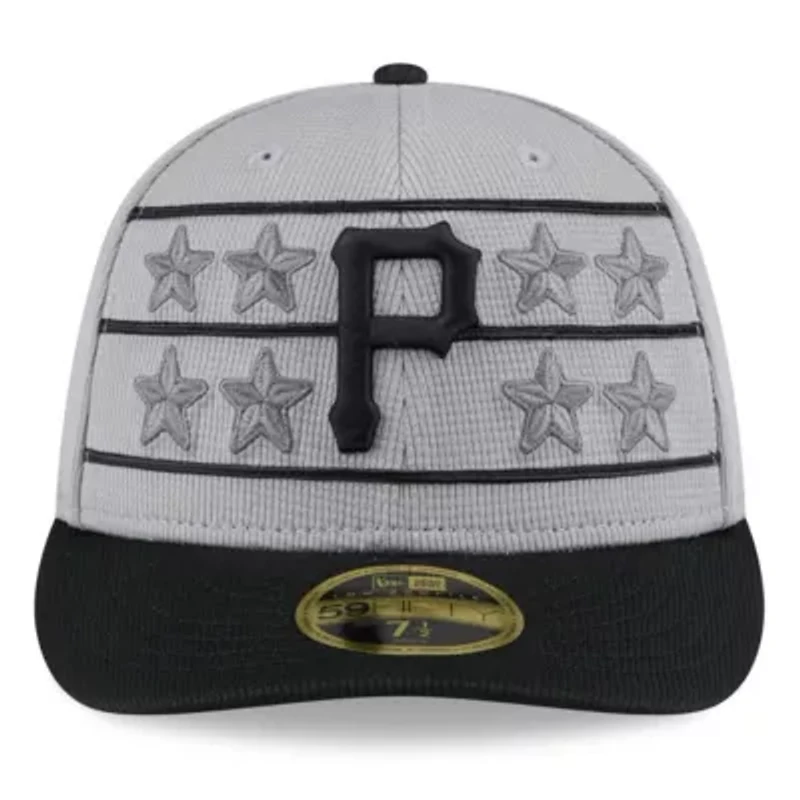 MLB Gray/Black Pittsburgh Pirates 2025 Batting Practice Low 59FIFTY Fitted Hat