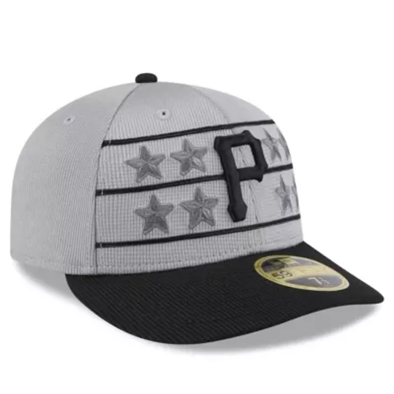 MLB Gray/Black Pittsburgh Pirates 2025 Batting Practice Low 59FIFTY Fitted Hat