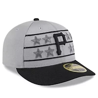 MLB Gray/Black Pittsburgh Pirates 2025 Batting Practice Low 59FIFTY Fitted Hat
