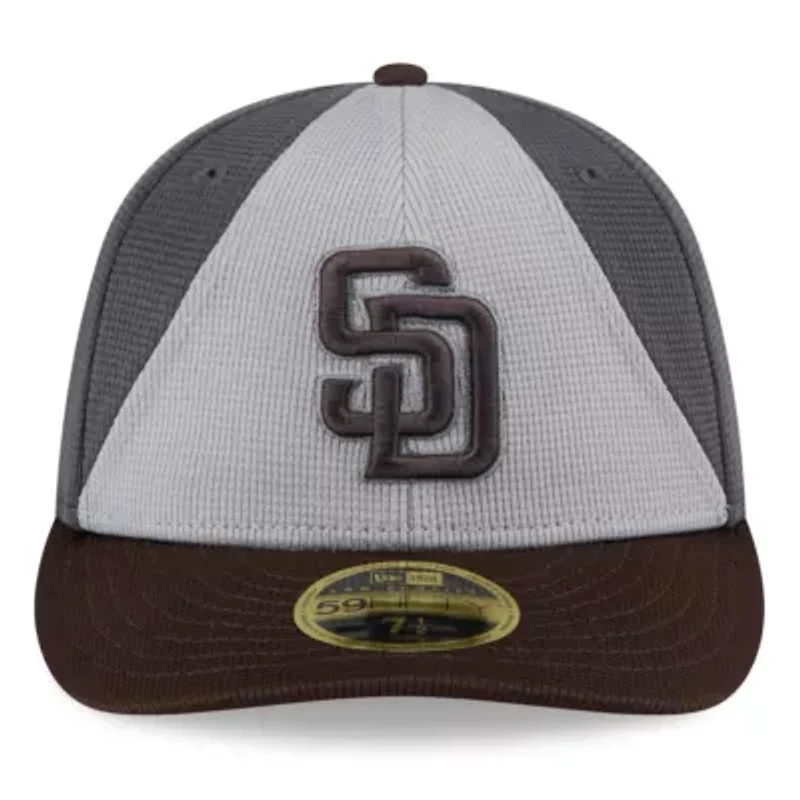 MLB Gray/Brown San Diego Padres 2025 Batting Practice Low 59FIFTY Fitted Hat