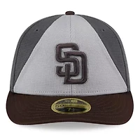 MLB Gray/Brown San Diego Padres 2025 Batting Practice Low 59FIFTY Fitted Hat