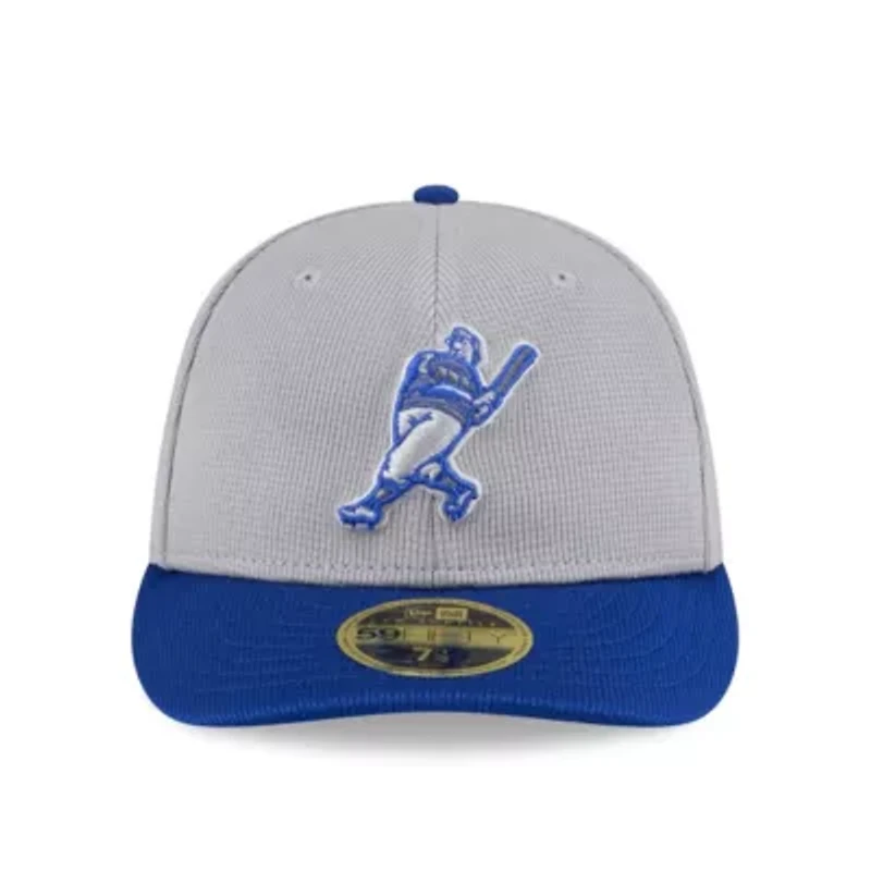 MLB Gray/Royal Milwaukee Brewers 2025 Batting Practice Low 59FIFTY Fitted Hat
