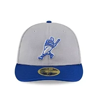 MLB Gray/Royal Milwaukee Brewers 2025 Batting Practice Low 59FIFTY Fitted Hat