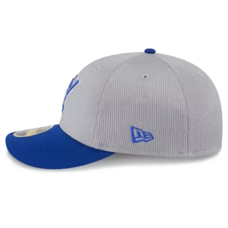 MLB Gray/Royal Milwaukee Brewers 2025 Batting Practice Low 59FIFTY Fitted Hat