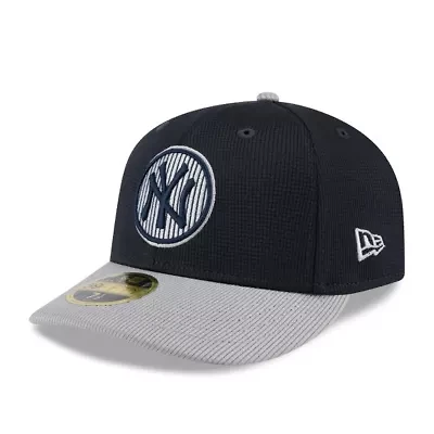 MLB Gray/Navy New York Yankees 2025 Batting Practice Low 59FIFTY Fitted Hat
