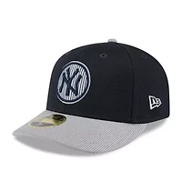 MLB Gray/Navy New York Yankees 2025 Batting Practice Low 59FIFTY Fitted Hat