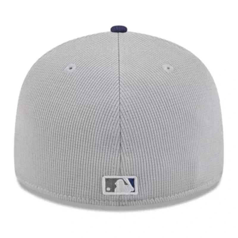 MLB Gray/Navy Tampa Bay Rays 2025 Batting Practice Low 59FIFTY Fitted Hat