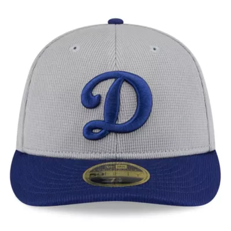 MLB Gray/Royal Los Angeles Dodgers 2025 Batting Practice Low 59FIFTY Fitted Hat