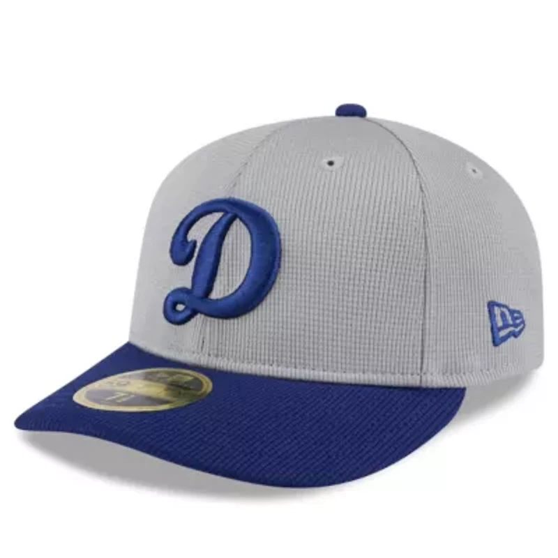 MLB Gray/Royal Los Angeles Dodgers 2025 Batting Practice Low 59FIFTY Fitted Hat