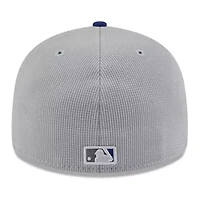 MLB Gray/Royal Los Angeles Dodgers 2025 Batting Practice Low 59FIFTY Fitted Hat