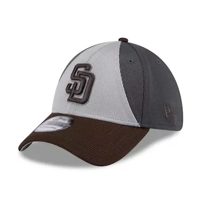 MLB Gray/Brown San Diego Padres 2025 Batting Practice 39THIRTY Flex Hat