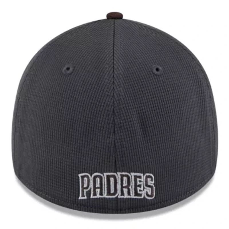 MLB Gray/Brown San Diego Padres 2025 Batting Practice 39THIRTY Flex Hat