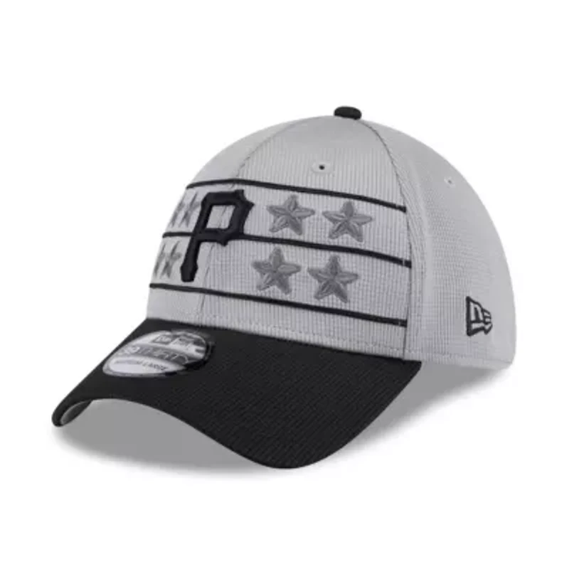 MLB Gray/Black Pittsburgh Pirates 2025 Batting Practice 39THIRTY Flex Hat
