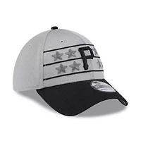 MLB Gray/Black Pittsburgh Pirates 2025 Batting Practice 39THIRTY Flex Hat
