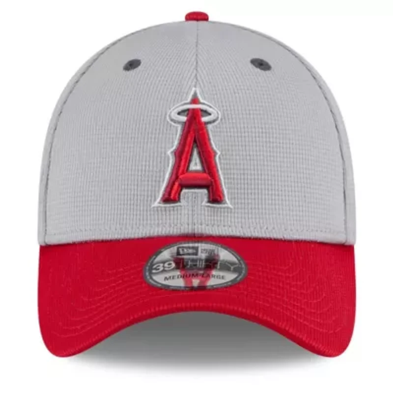 MLB Gray/Red Los Angeles Angels 2025 Batting Practice 39THIRTY Flex Hat
