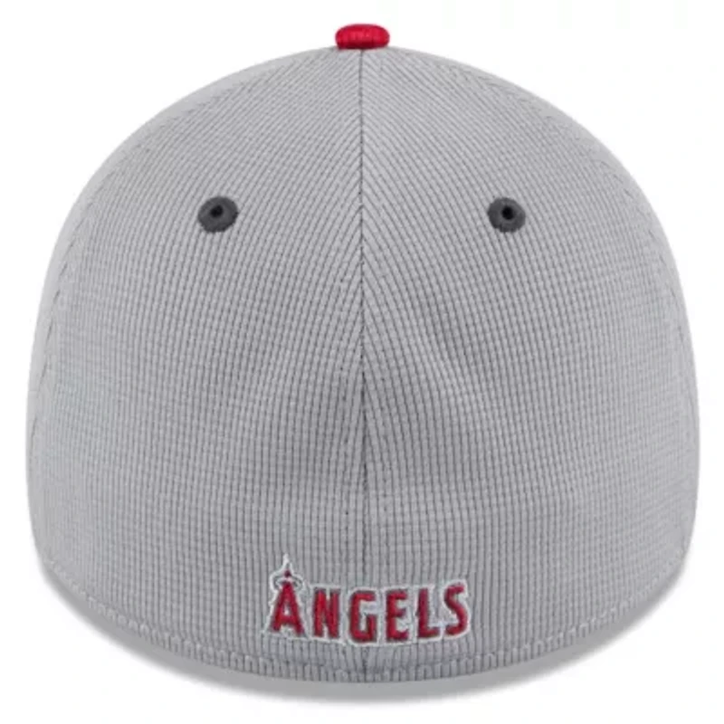 MLB Gray/Red Los Angeles Angels 2025 Batting Practice 39THIRTY Flex Hat