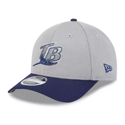 MLB Gray/Navy Tampa Bay Rays 2025 Batting Practice 9FORTY M-Crown Adjustable Hat