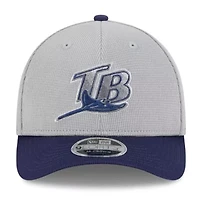 MLB Gray/Navy Tampa Bay Rays 2025 Batting Practice 9FORTY M-Crown Adjustable Hat