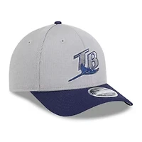 MLB Gray/Navy Tampa Bay Rays 2025 Batting Practice 9FORTY M-Crown Adjustable Hat