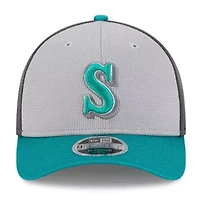 MLB Gray/Aqua Seattle Mariners 2025 Batting Practice 9FORTY M-Crown Adjustable Hat