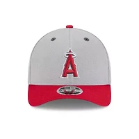 MLB Gray/Red Los Angeles Angels 2025 Batting Practice 9FORTY M-Crown Adjustable Hat