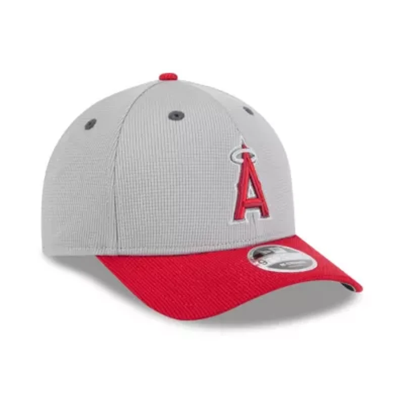 MLB Gray/Red Los Angeles Angels 2025 Batting Practice 9FORTY M-Crown Adjustable Hat