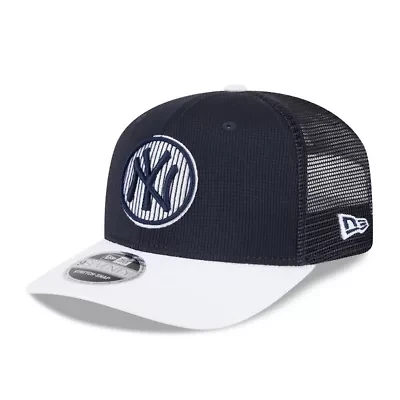 MLB Navy/White New York Yankees 2025 Batting Practice 9SEVENTY Stretch-Snap Trucker Hat