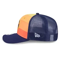 MLB Orange/Navy Houston Astros 2025 Batting Practice 9SEVENTY Stretch-Snap Trucker Hat