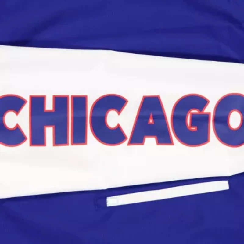MLB Royal/Red Chicago Cubs Color Block Full-Zip Hoodie Windbreaker