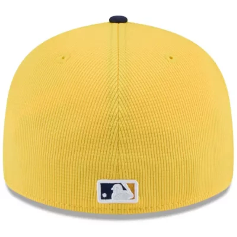 MLB Gold/Navy Milwaukee Brewers 2025 Spring Training Low 59FIFTY Fitted Hat